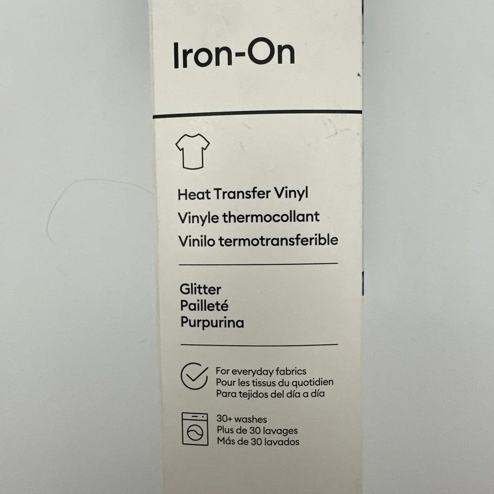 Cricut Black Glitter Iron On Heat Transfer Vinyl 12x19 HTV New in Box